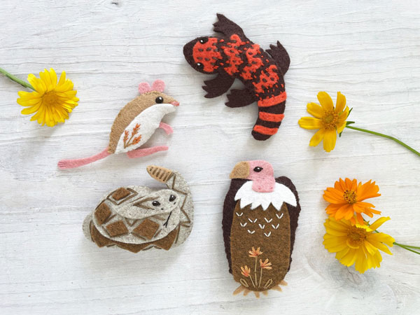 desert animals felt sewing patterns