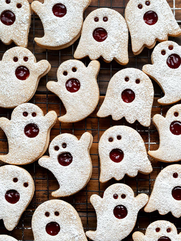 Gluten Free Halloween Linzer Cookies