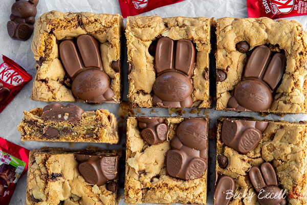 Easter bunny cookie bars recipe