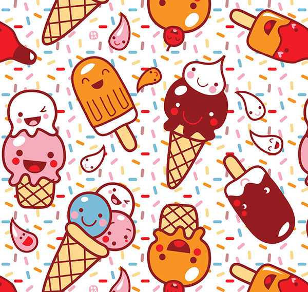 kawaii ice cream fabric