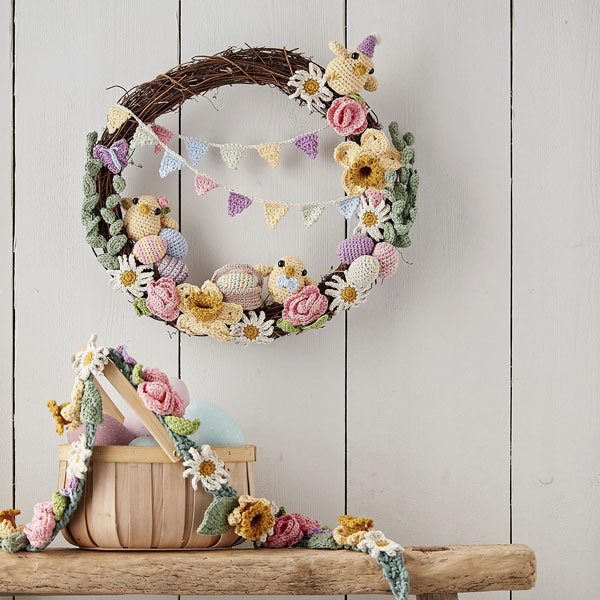 Easter wreath crochet pattern
