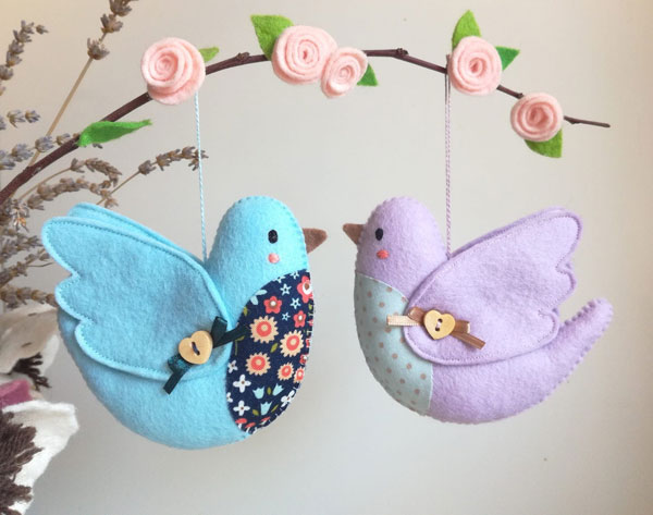 Felt Spring Dove Sewing Pattern