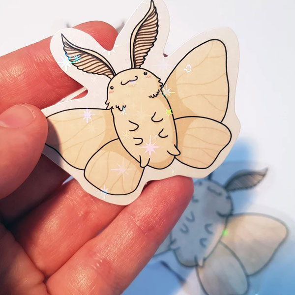 cute moth sticker