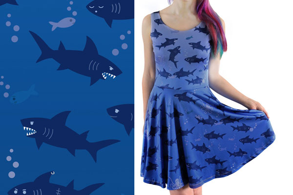 kawaii sharks dress