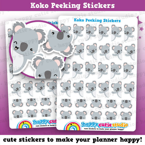 kawaii peeker stickers for planners