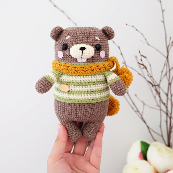 kawaii beaver amigurumi crochet patterns