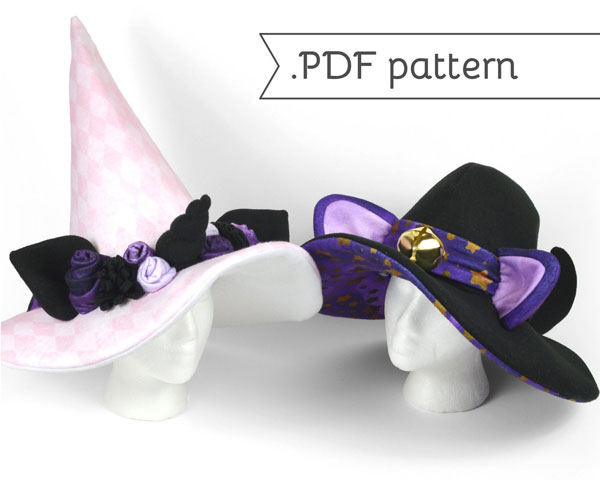 animal ears witch hat sewing pattern