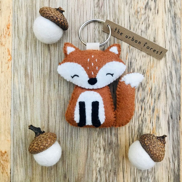 fox handmade kawaii keychain