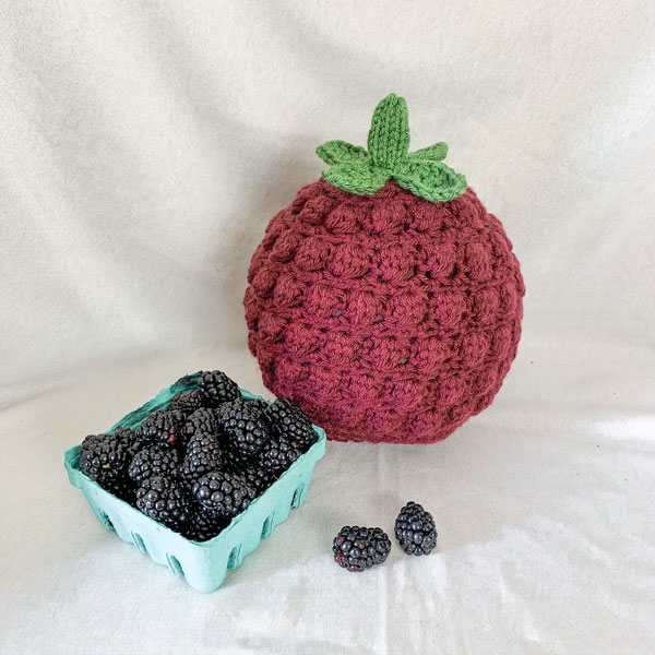 berry knit hat