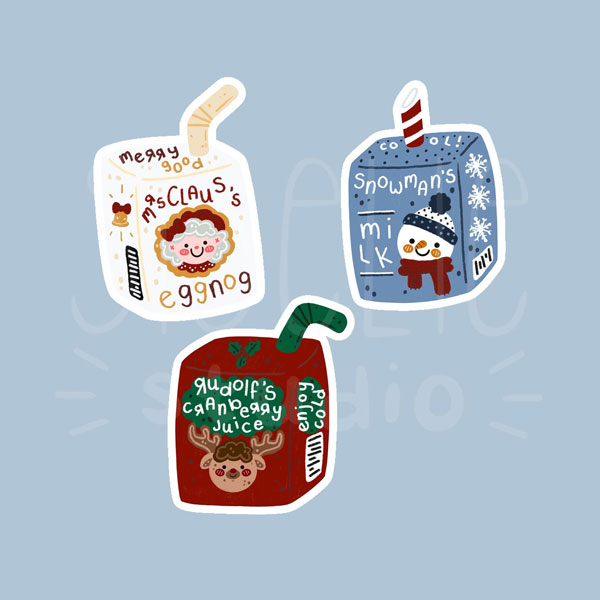 Kawaii Christmas stickers