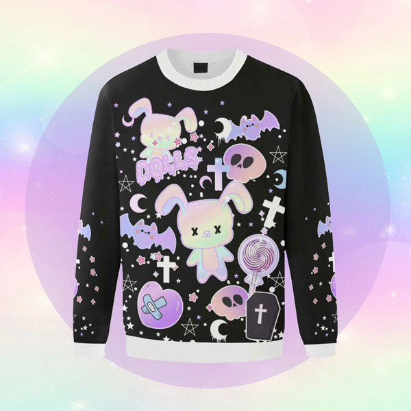 pastel goth sweater