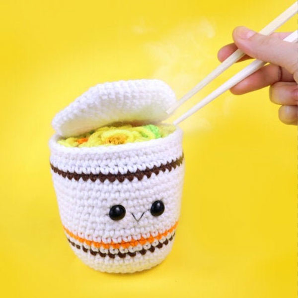 kawaii cup noodles crochet pattern