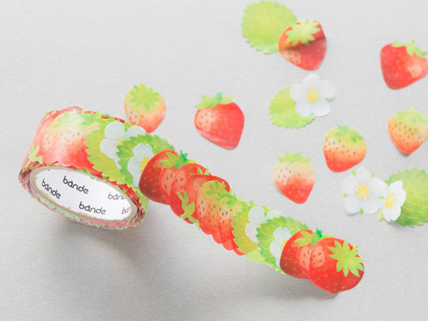 strawberry washi tape stickers