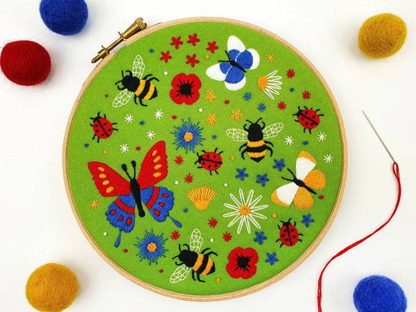 butterflies embroidery pattern