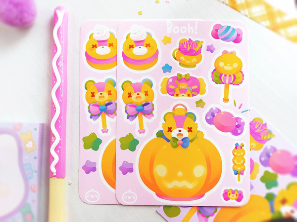 Kawaii Halloween stickers