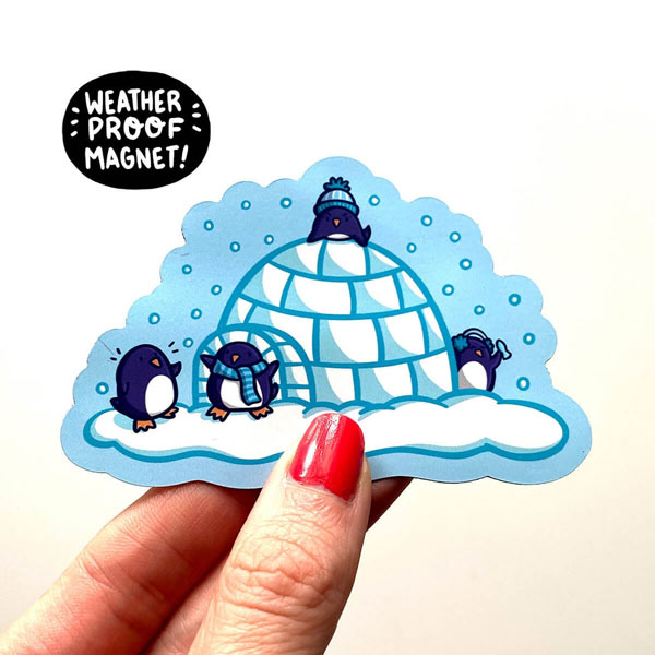 kawaii penguin fridge magnet