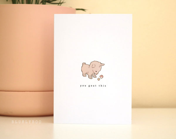 cute goat card