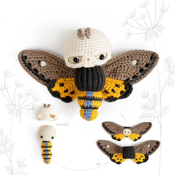cute moth crochet pattern