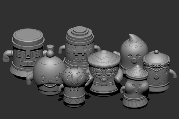 Animal Crossing Gyroid 3D printed figures
