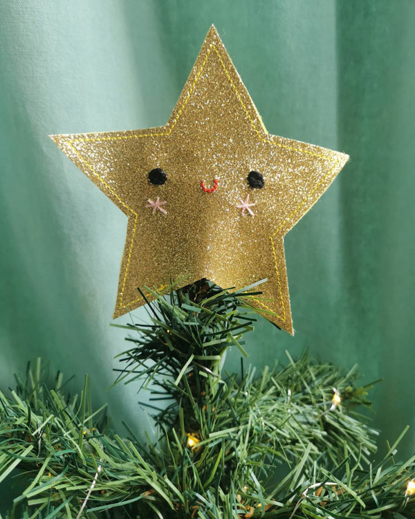 handmade star Christmas tree topper