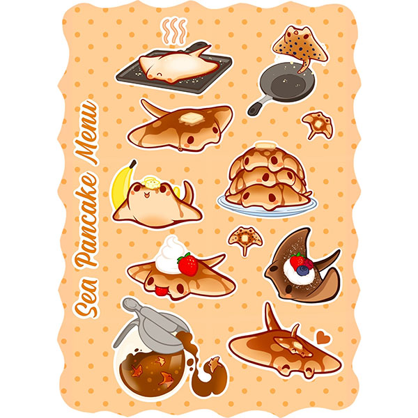 sea pancakes stickers