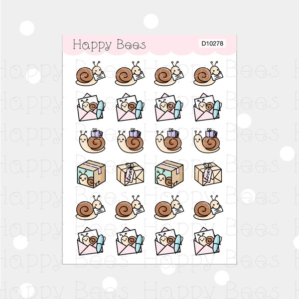 snail mail printable planner stickers