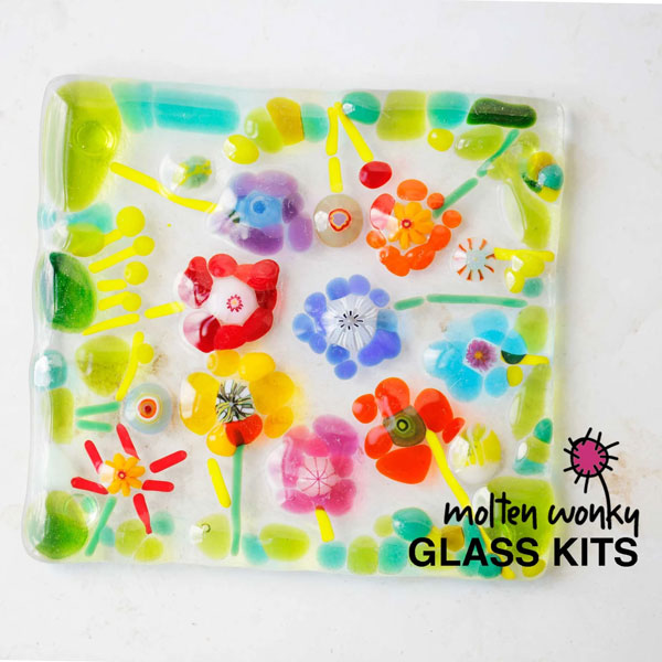 flower crafts - glass fusing kit