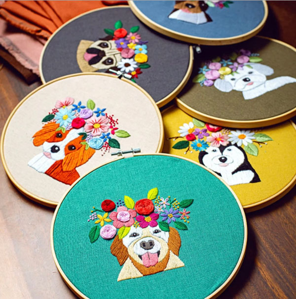 flower crafts - embroidery patterns
