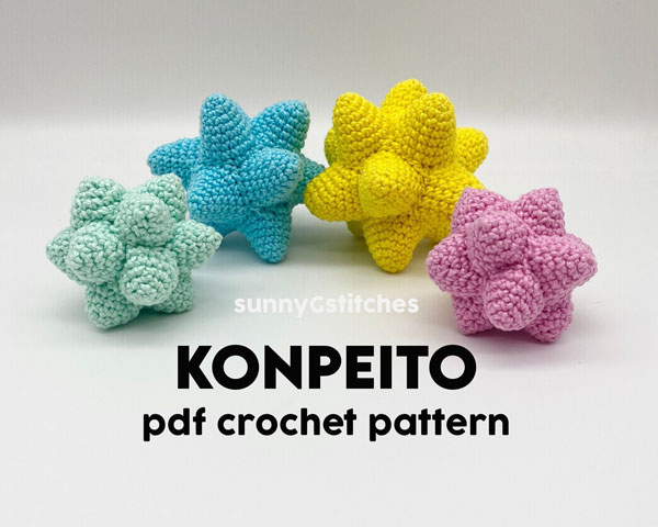 konpeito candy crochet pattern