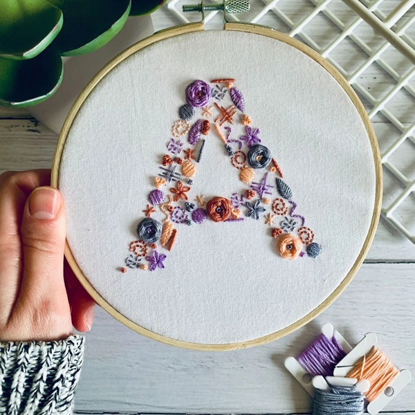 monogram embroidery pattern