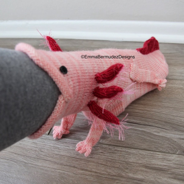 axolotl socks knitting pattern
