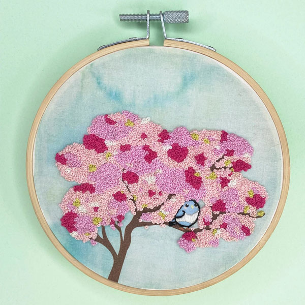 cherry blossom embroidery pattern
