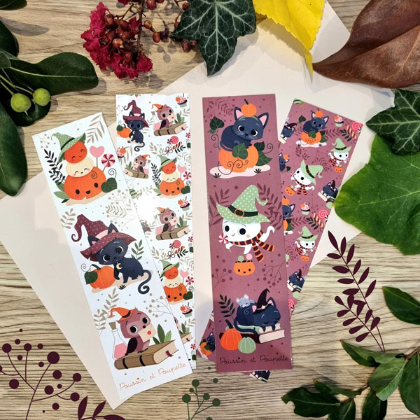 kawaii Halloween bookmarks