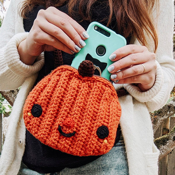 kawaii pumpkin bag crochet pattern