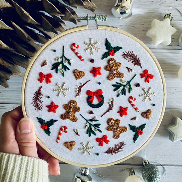 gingerbread embroidery pattern