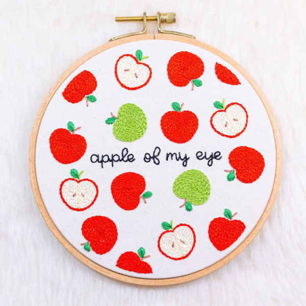 Apple Of My Eye embroidery pattern
