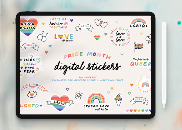 Pride digital stickers