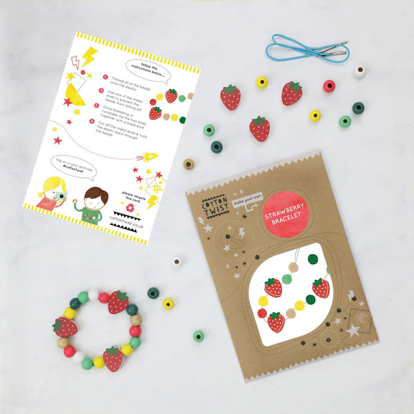 strawberry bead bracelet craft kit