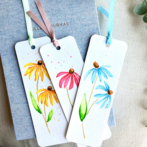 watercolor bookmarks