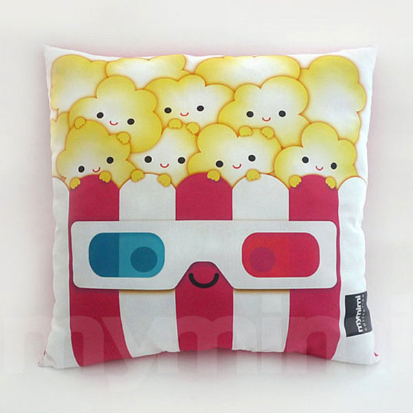 kawaii popcorn plush pillow