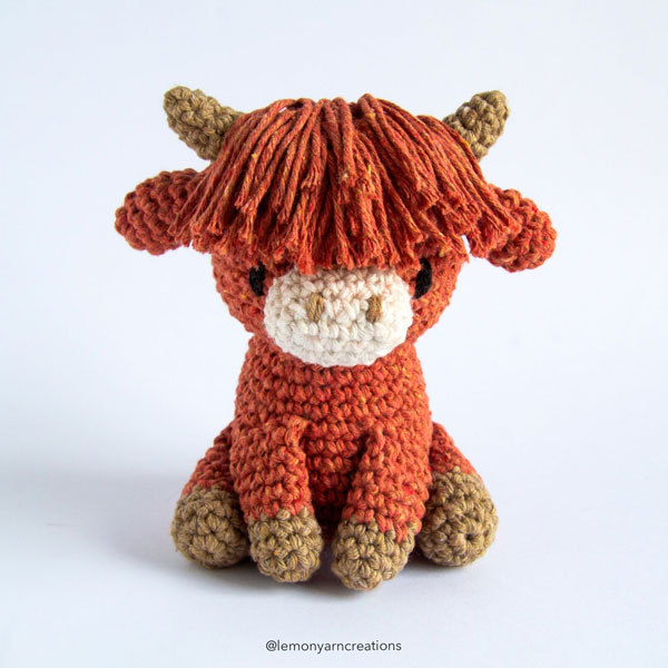 kawaii highland cow crochet pattern
