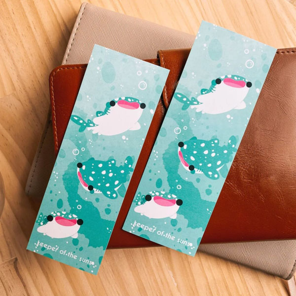 kawaii whale shark bookmarks
