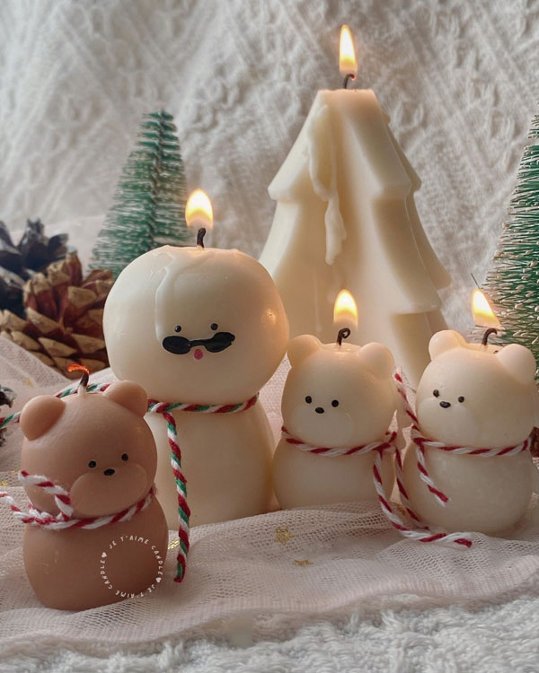 kawaii christmas candles