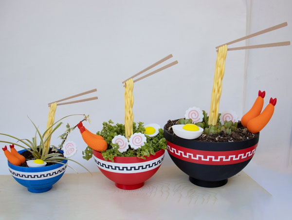 kawaii ramen planters