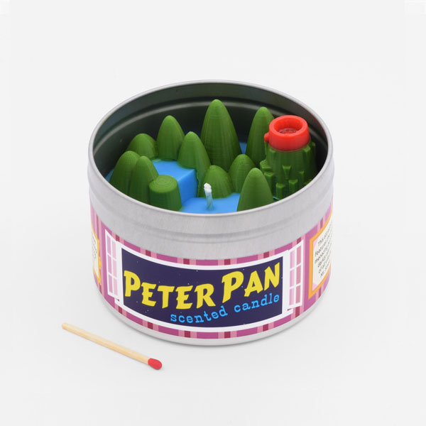 Peter Pan inspired handmade candle