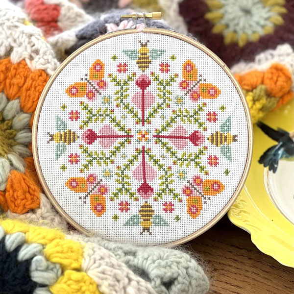Butterfly Mandala cross stitch pattern