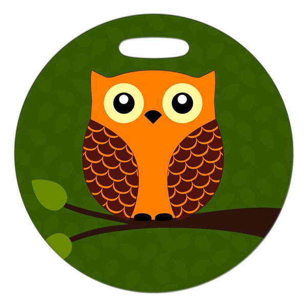 Owl luggage tag