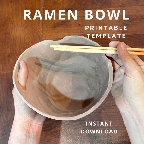 ramen bowl pottery template