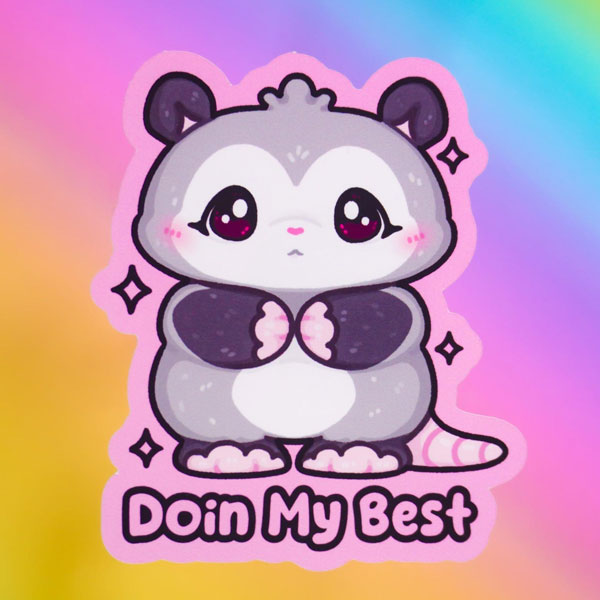 kawaii motivation vinyl stickers