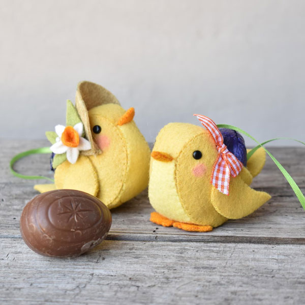 Easter craft kit for felt chick egg holders